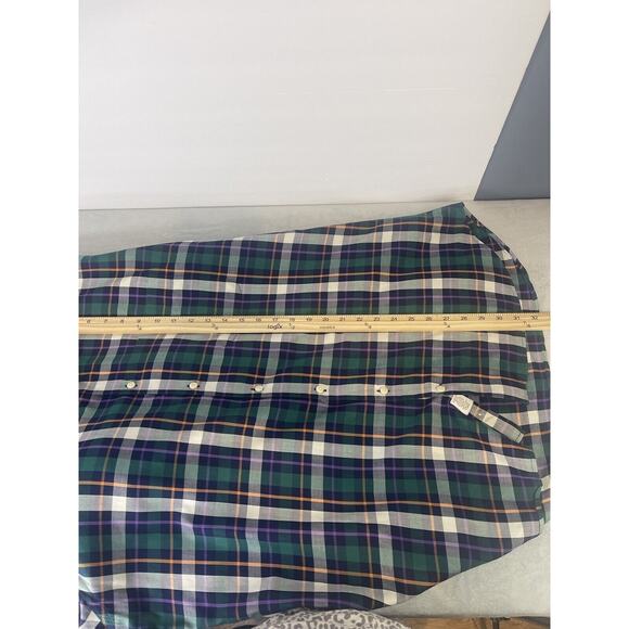 Peter Millar Shirt Mens Large Green Plaid Button Down Preppy Business Academia - Picture 9 of 9